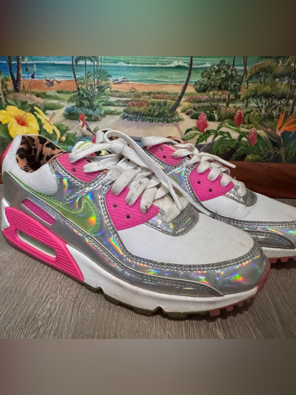 Nike Air Max 90 LX Daisy Leopard Iridescent Women's sneakers - Picture 3 of 7